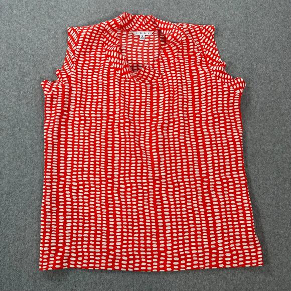 CAbi Madeline Blouse Red White Dot Women's Small Style #294 Dolman Sleeve - Picture 1 of 7